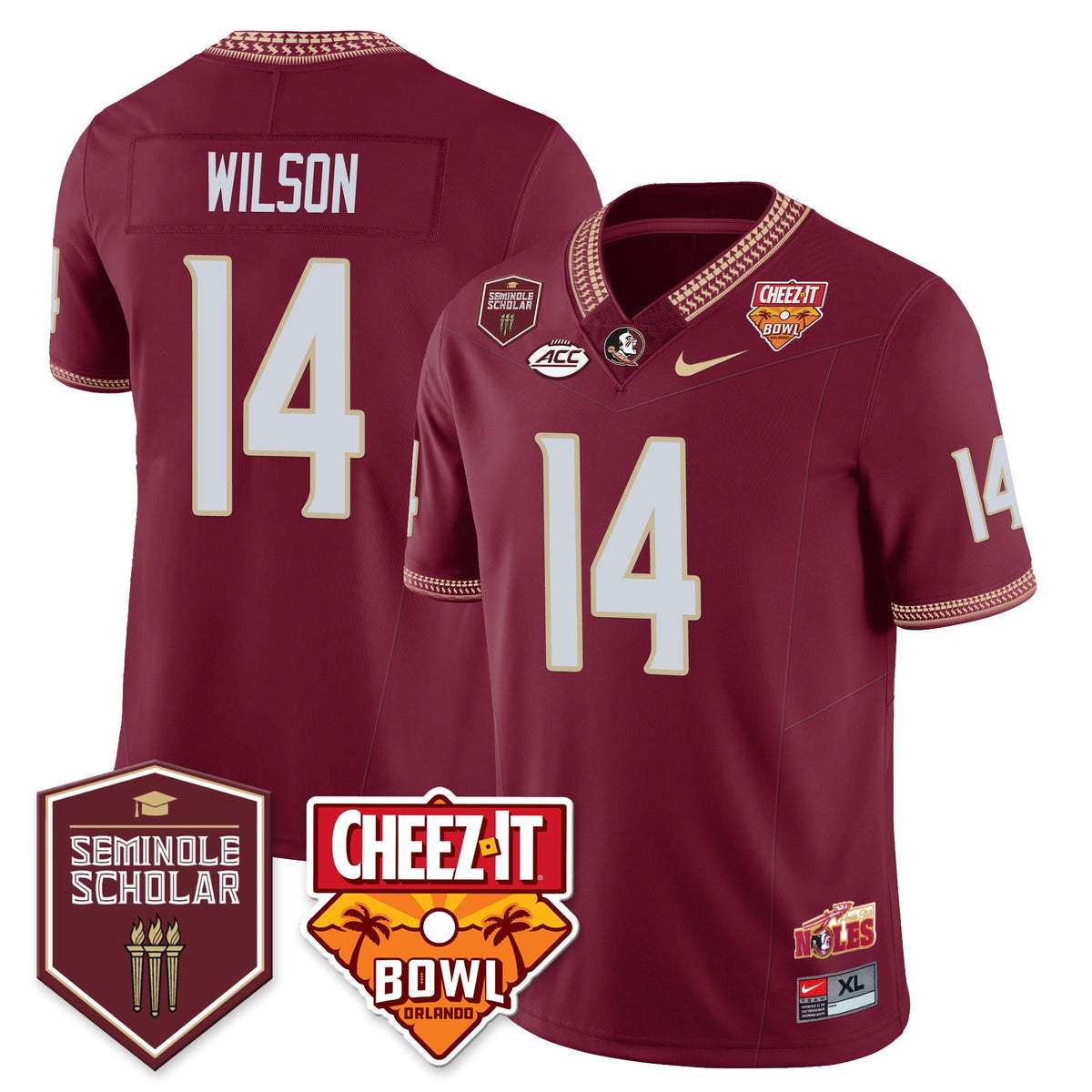 Youth’s Florida State Seminoles Football Vapor Jersey – All Stitched
