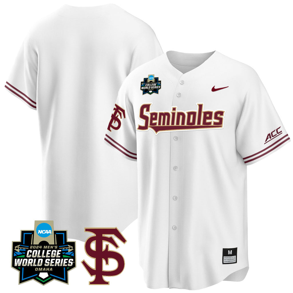 Men's Florida State Seminoles 2024 College World Series Vapor Premier Limited Jersey V1 - All Stitched