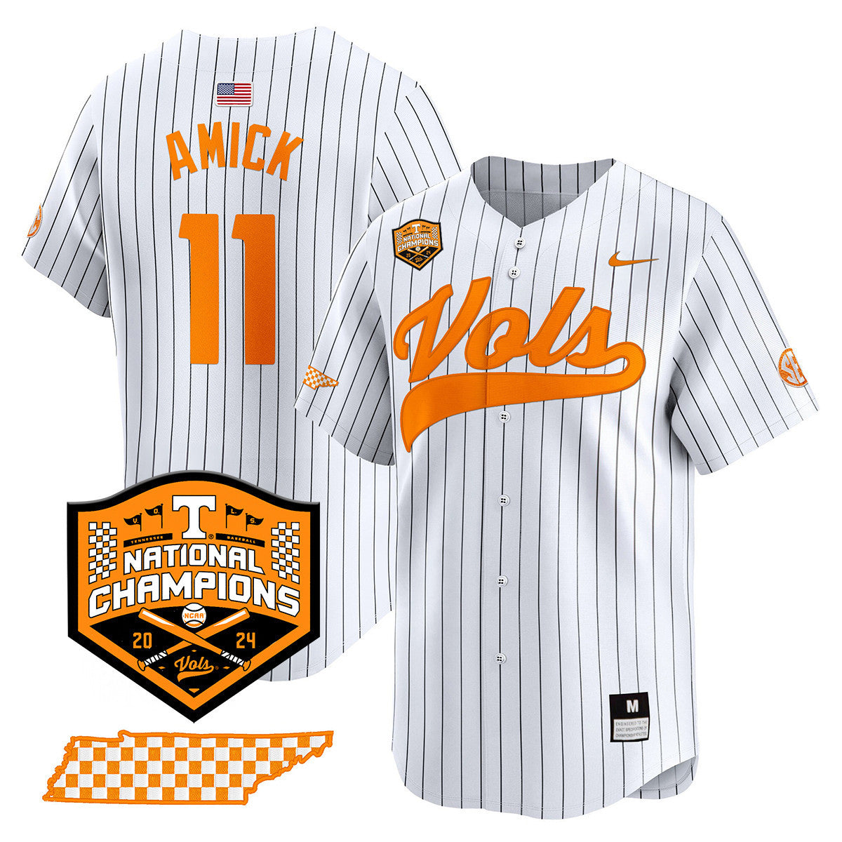 Women's Tennessee Volunteers 2024 National Champions Vapor Premier Limited Jersey - All Stitched