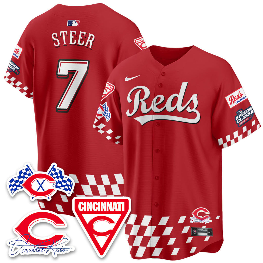 Men's Cincinnati Reds 2025 Speedway Limited Jersey V2 - All Stitched