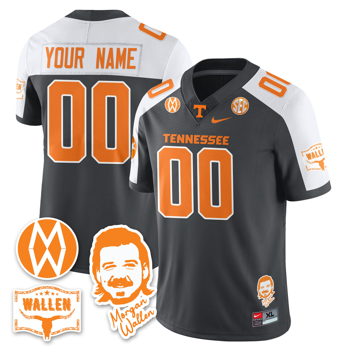 Tennessee Volunteers Morgan Wallen 2025 Custom Jersey - All Stitched