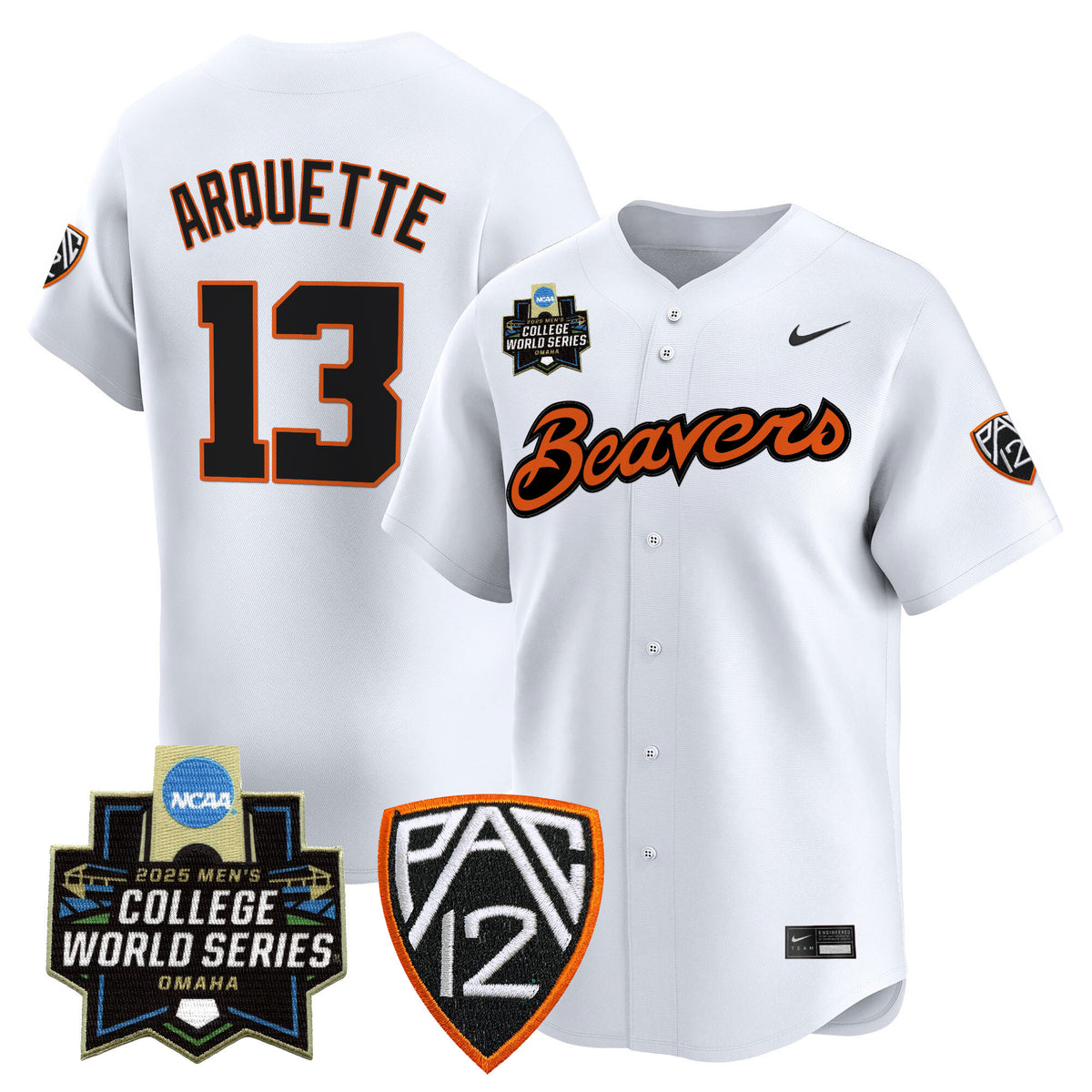 Men's Oregon State Beavers 2025 World Series Vapor Premier Limited Jersey - All Stitched
