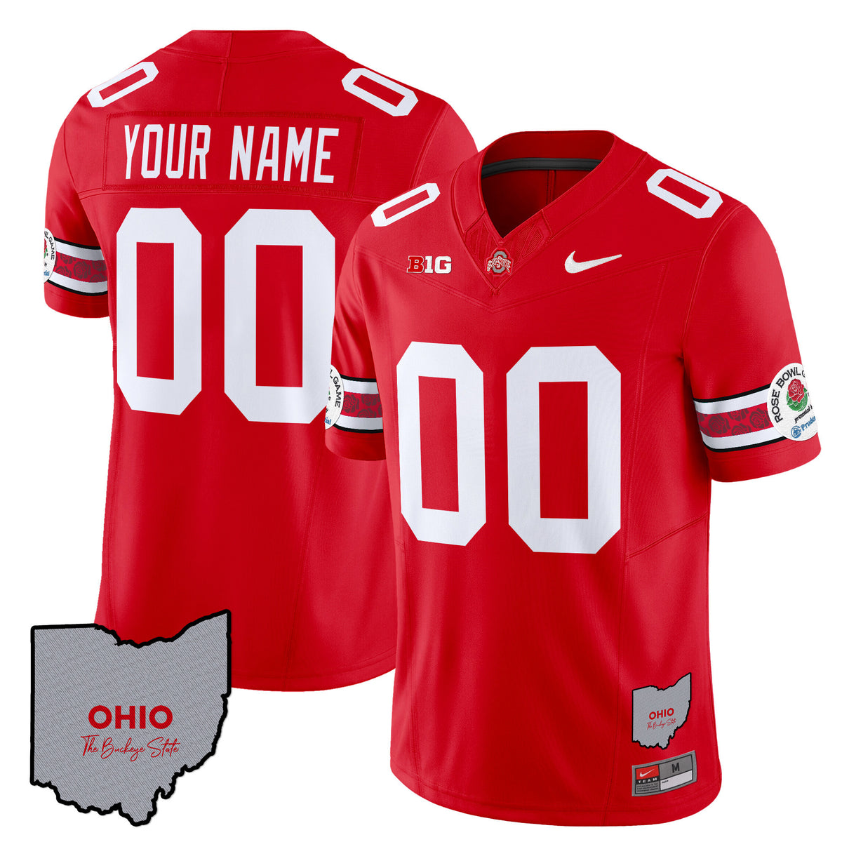 Ohio State Buckeyes Rose Bowl Vapor Limited Custom Jersey V3 - Stitched