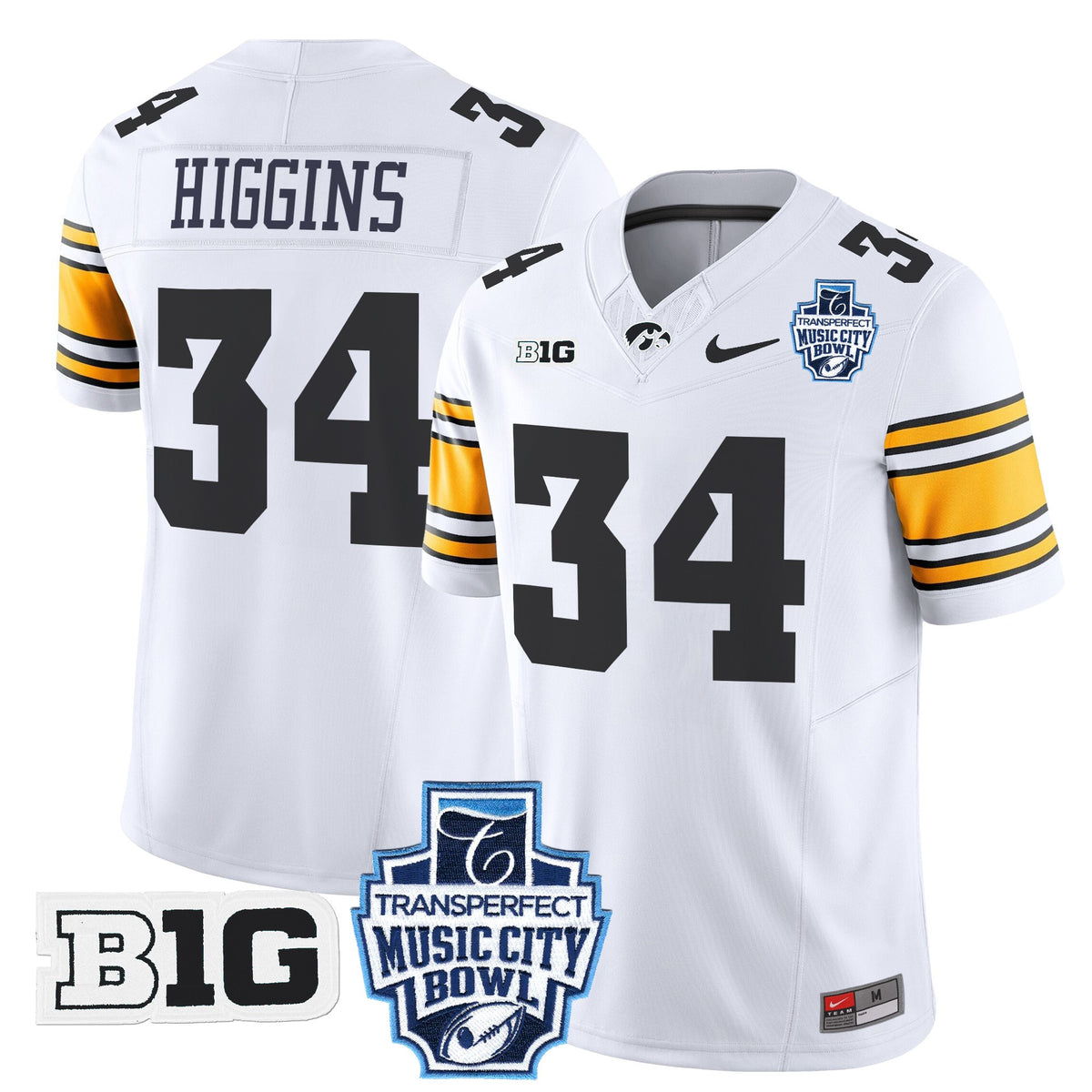 Men's Iowa Hawkeyes 2024 Music City Bowl Vapor Limited Jersey - All Stitched
