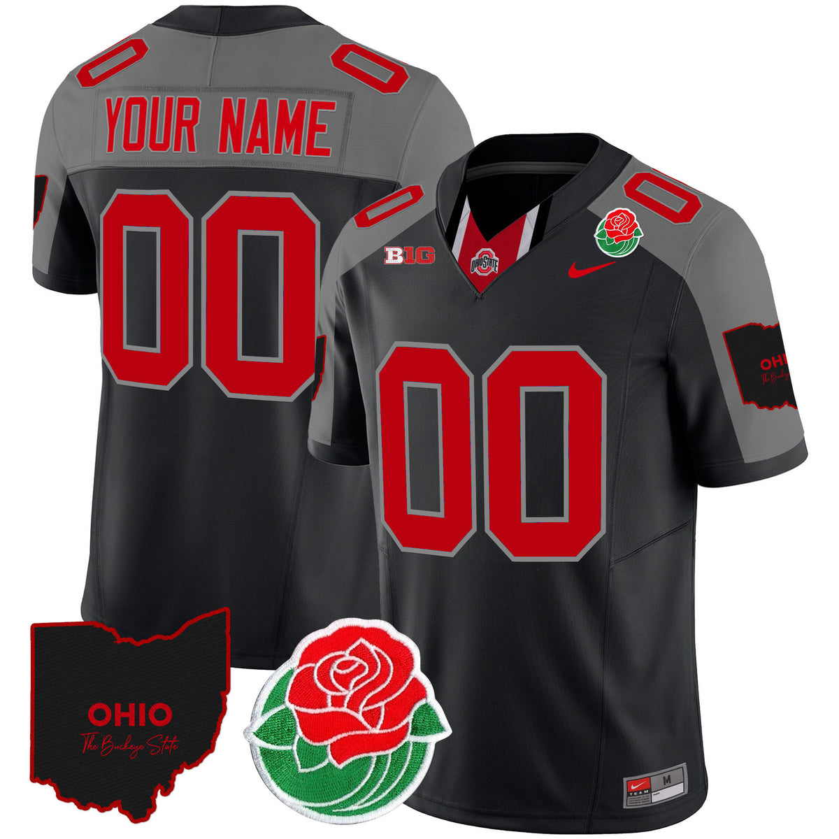 Ohio State Buckeyes Rose Bowl Vapor Limited Custom Jersey - All Stitched