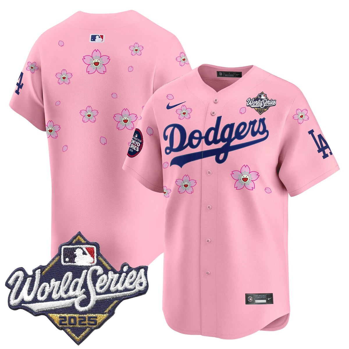 Men's Dodgers 2025 World Series x Tokyo Series Vapor Premier Limited Jersey V2 - All Stitched