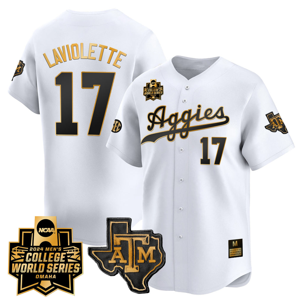 Men's Texas A&M Aggies 2024 College World Series Vapor Premier Limited Jersey - All Stitched
