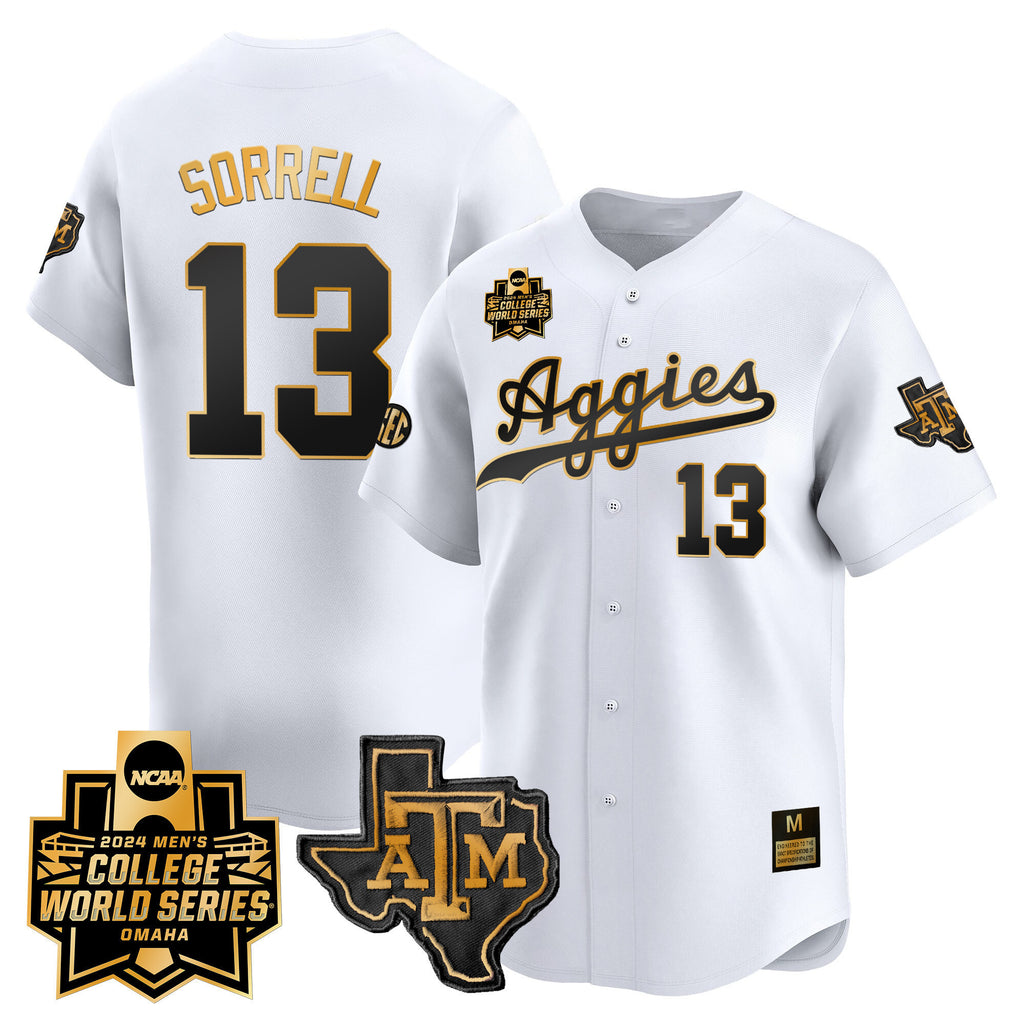 Men's Texas A&M Aggies 2024 College World Series Vapor Premier Limited Jersey - All Stitched