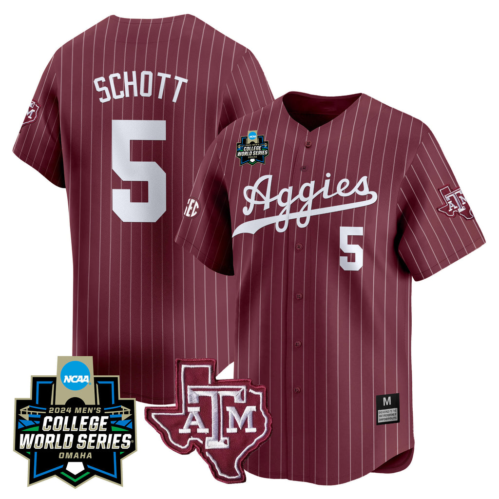 Men's Texas A&M Aggies 2024 College World Series Vapor Premier Limited Jersey - All Stitched