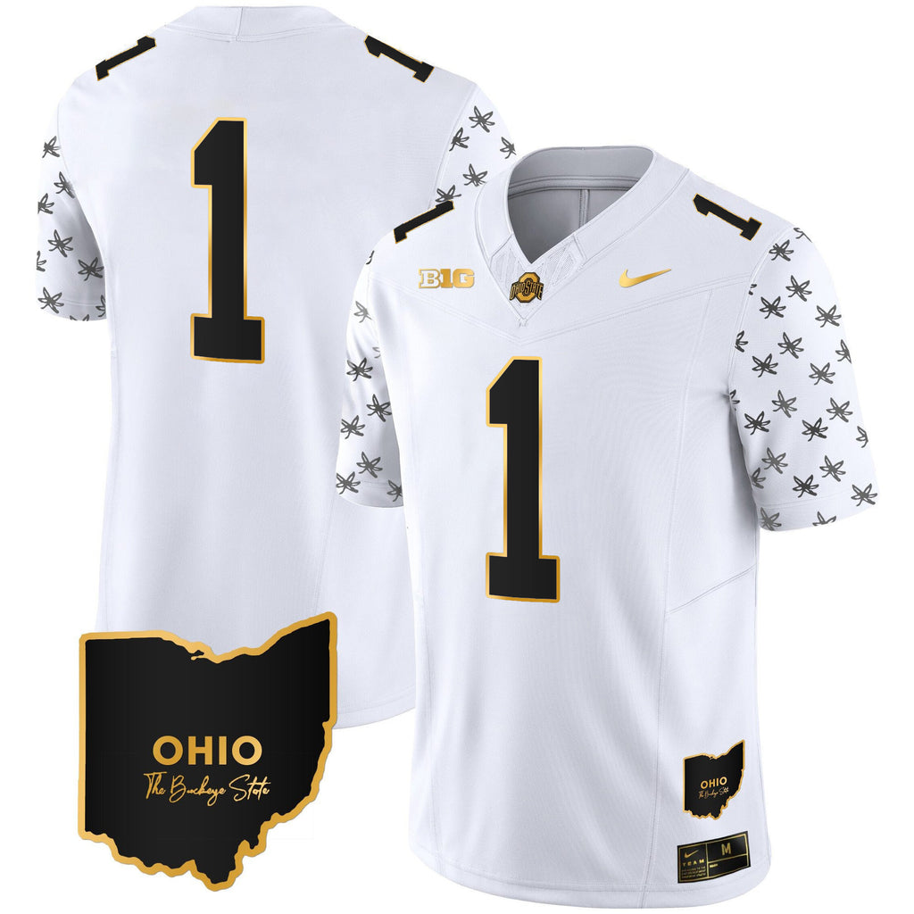 Men's Ohio State Buckeyes 2023 Alternate Gold Jersey - Stitched