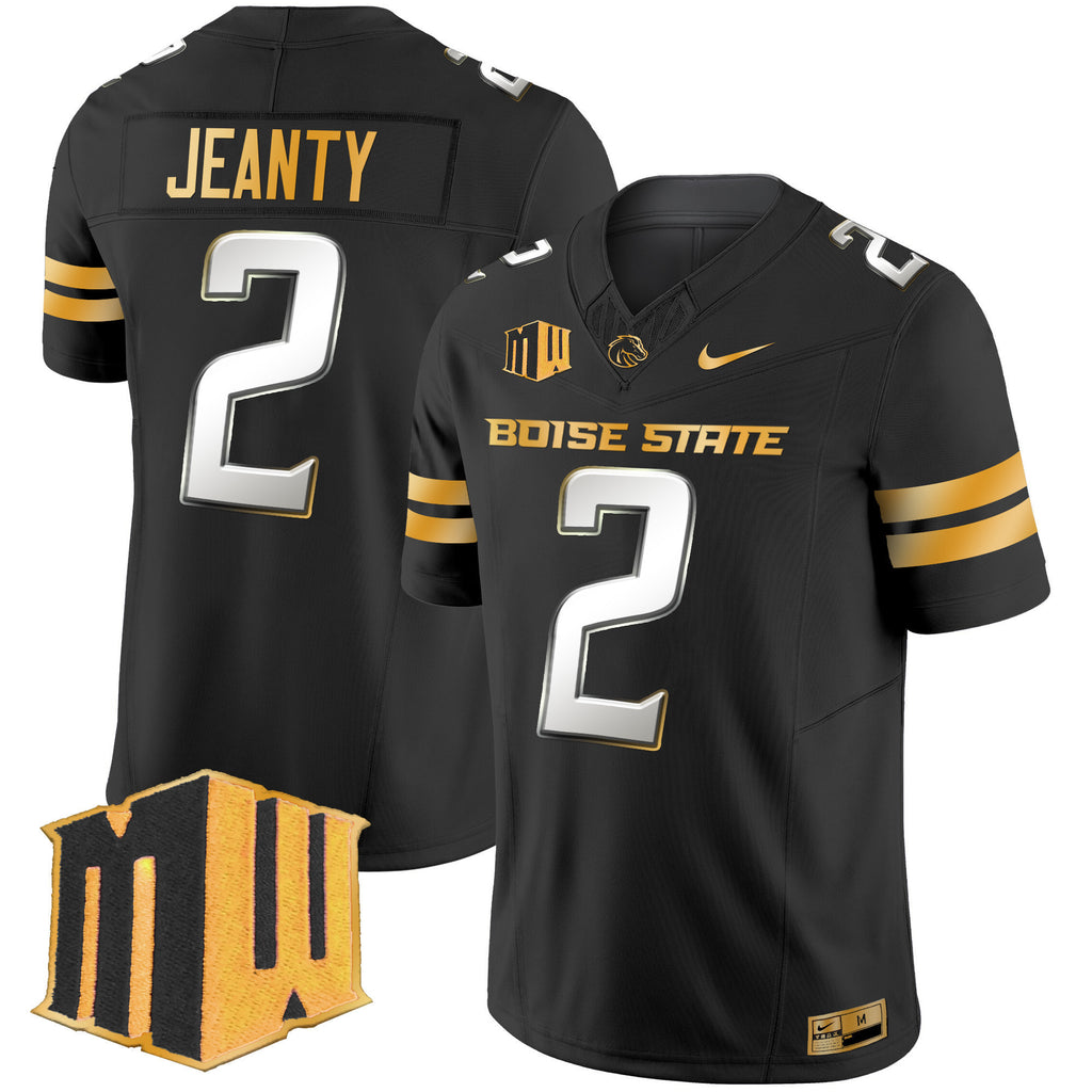 Men's Boise State Broncos 2024 Gold Vapor Limited Jersey - All Stitched