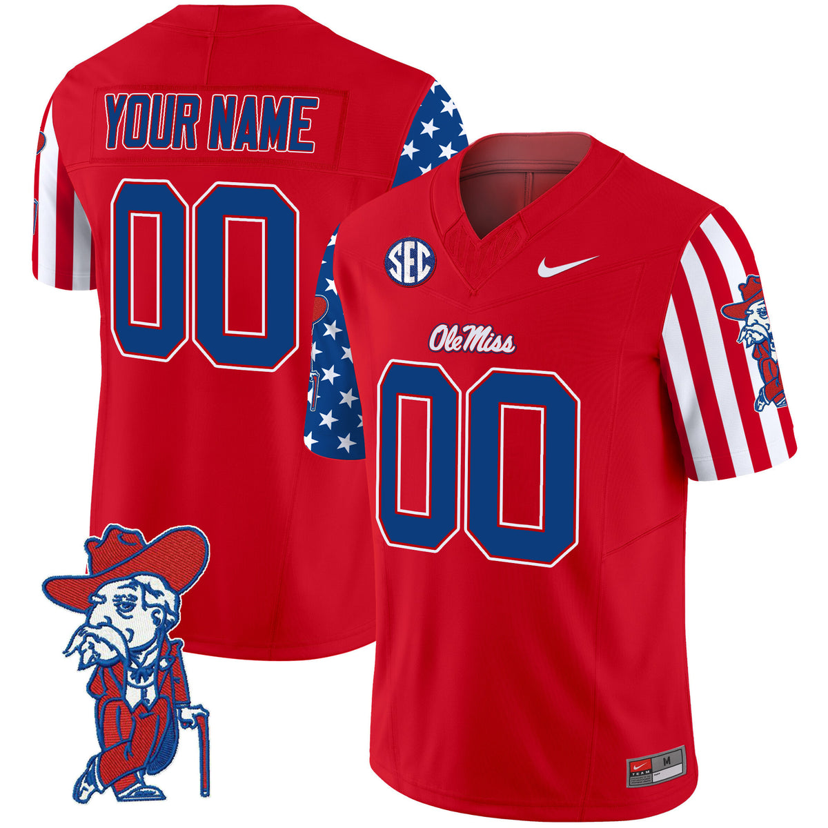 Ole Miss Rebels American Style Vapor Limited Custom Jersey - All Stitched