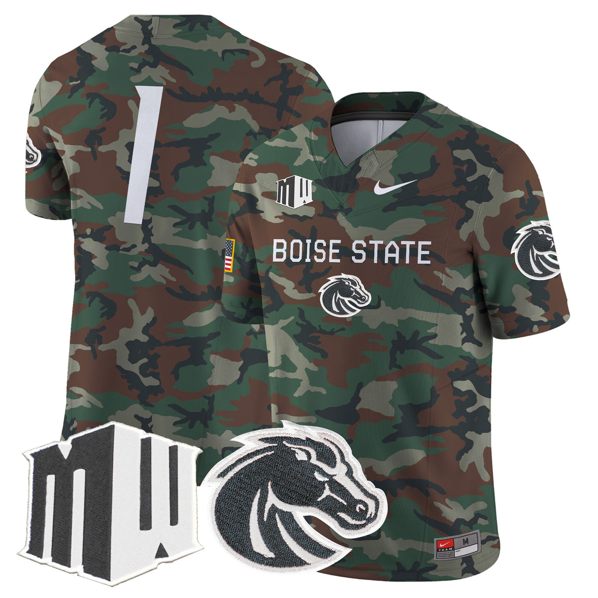 Boise State Broncos 2024 Military Vapor Limited Jersey - All Stitched
