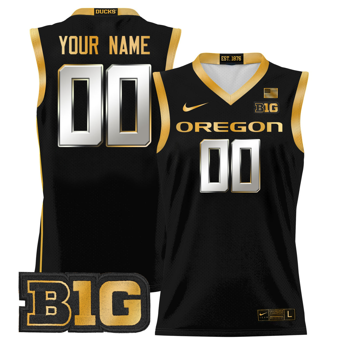 Oregon Ducks 2024 Lightweight Basketball Custom Jersey - All Stitched