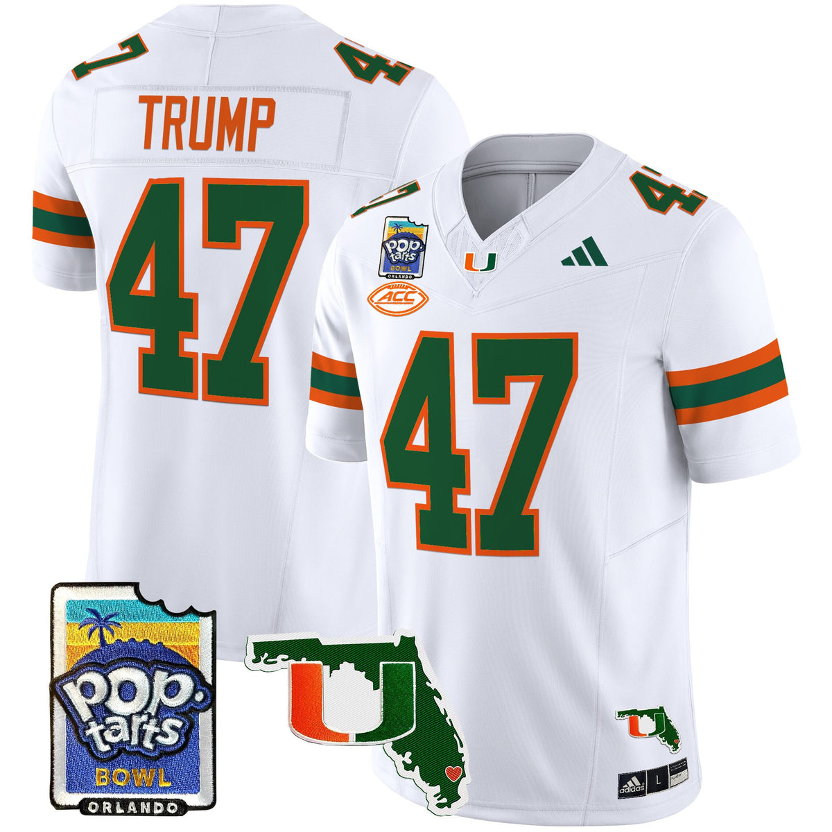 Men's Miami Hurricanes 2025 PopTarts Bowl Patch Vapor Limited Jersey - All Stitched