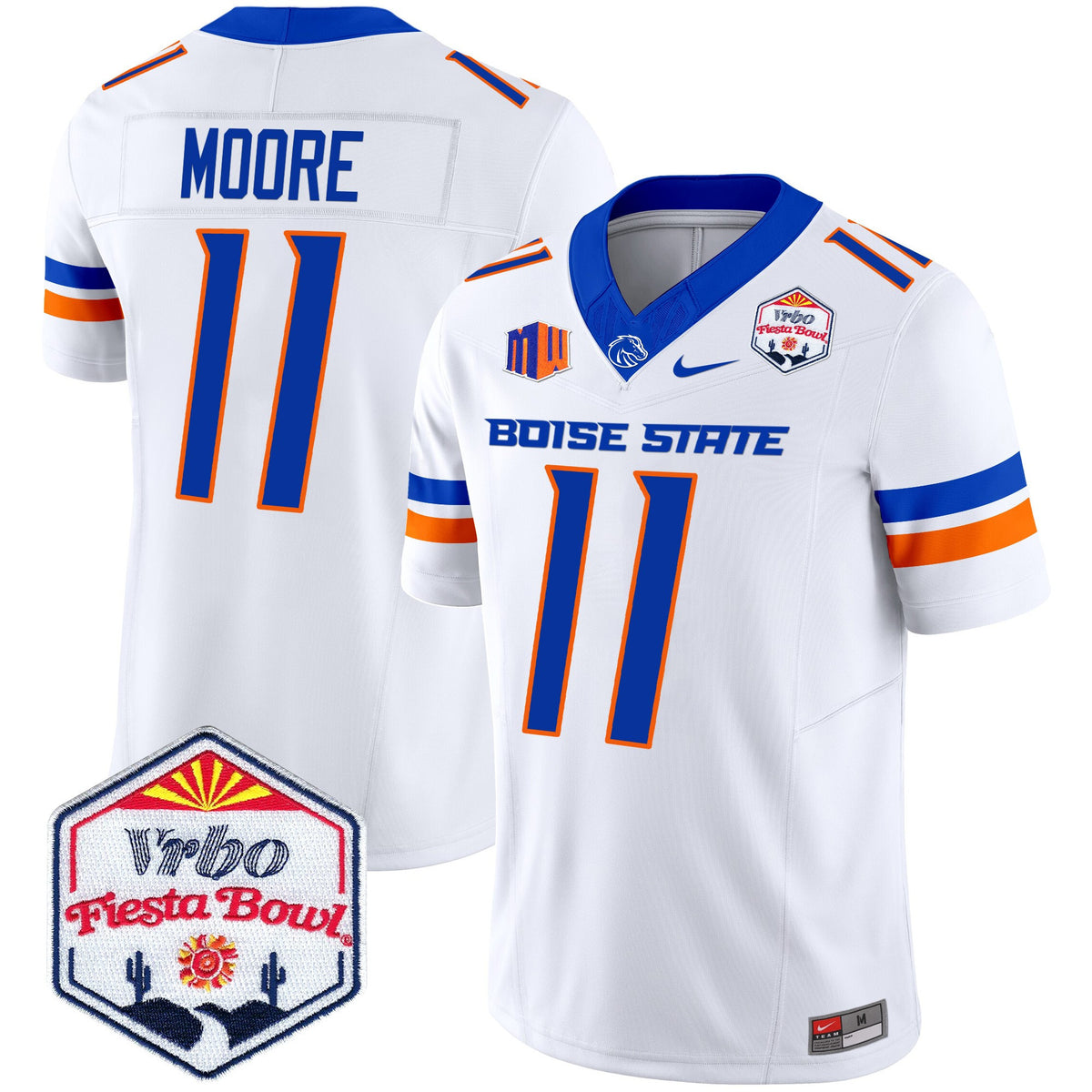 Men's Boise State Broncos 2025 The Fiesta Bowl Patch Vapor Limited Jersey - All Stitched