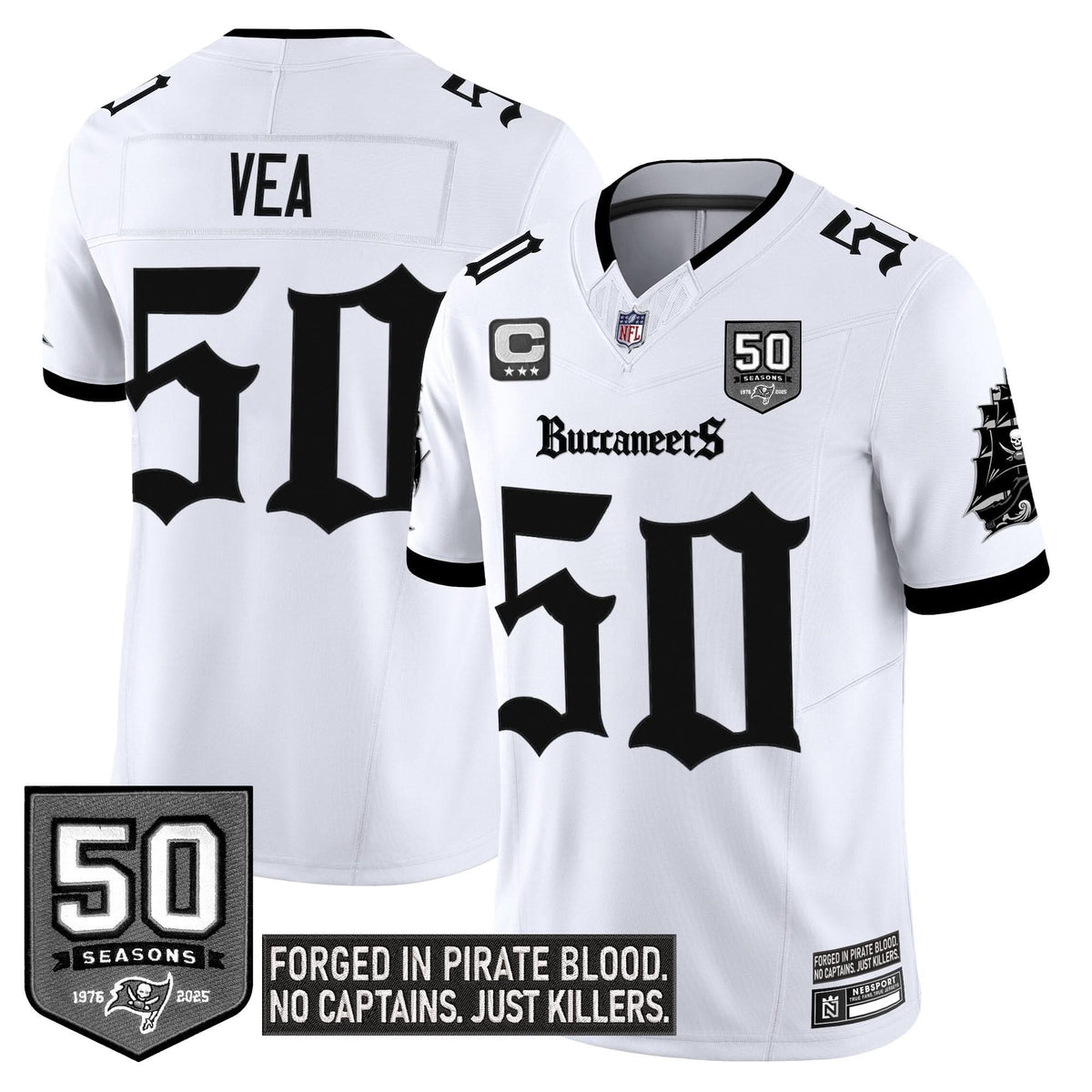 Tampa Bay Buccaneers 'Gothic Pirate Shadows Edition' Limited Jersey - All Stitched
