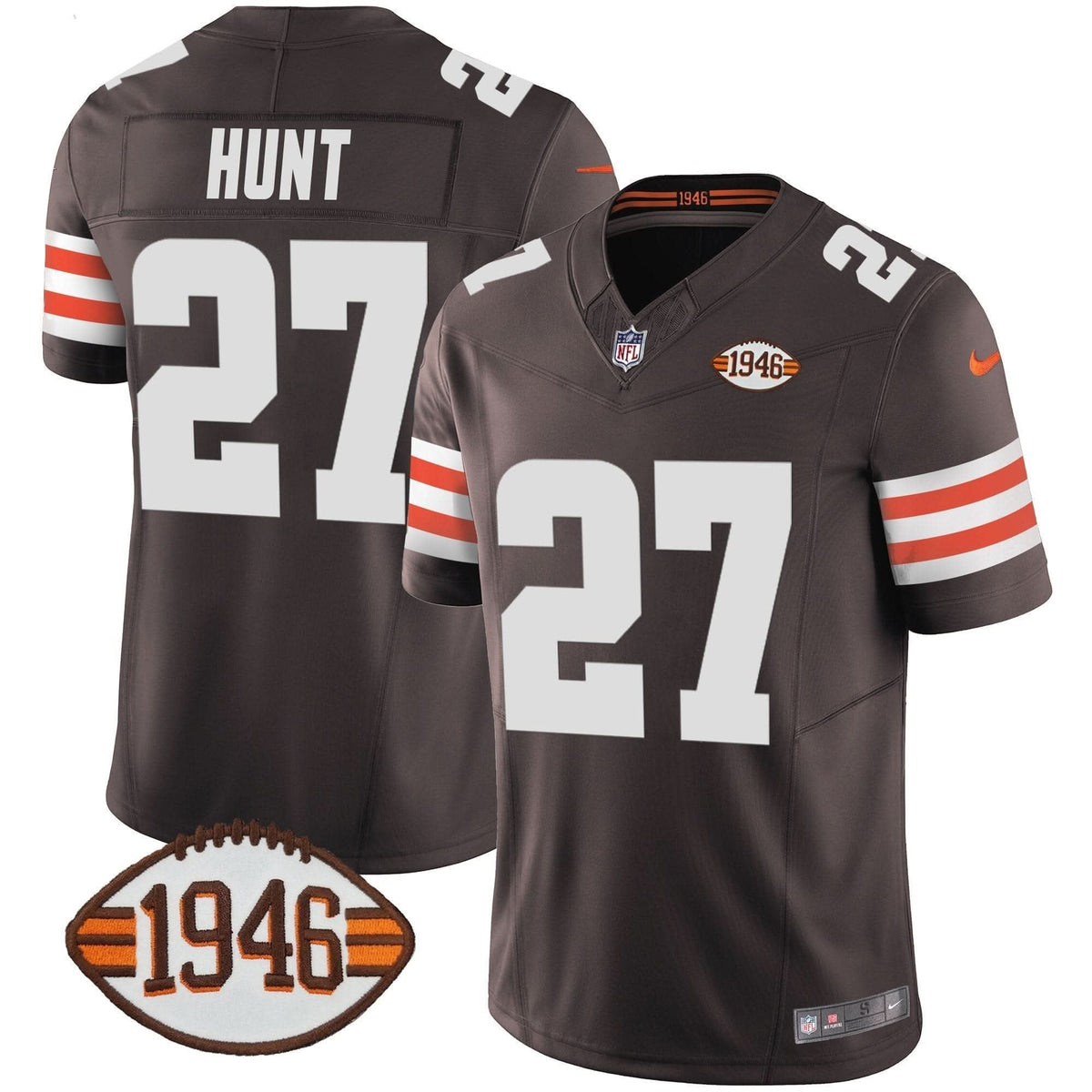 Browns 1946 75th Anniversary Patch Jersey - All Stitched