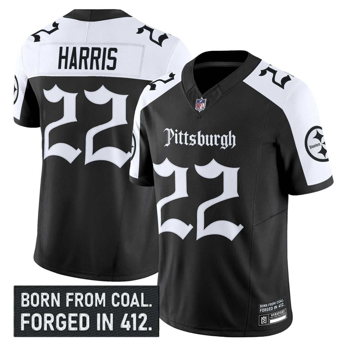 Pittsburgh Steelers 'Gothic Steel City Edition' Vapor Limited Jersey - All Stitched