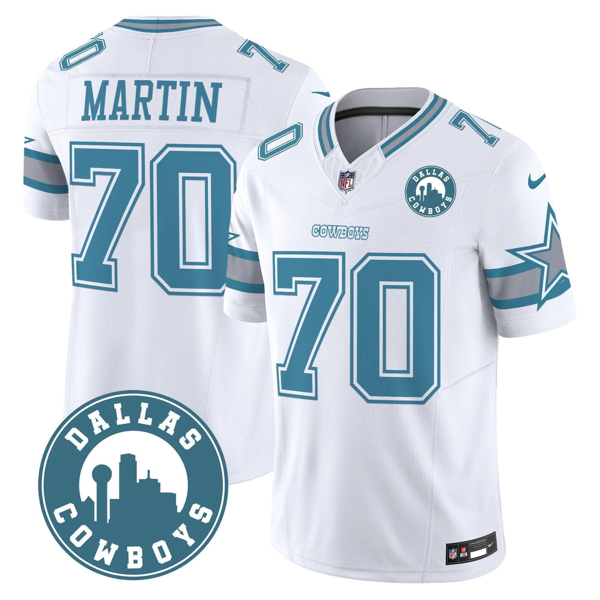 Cowboys "Dallas City" Patch Vapor Limited Jersey - All Stitched