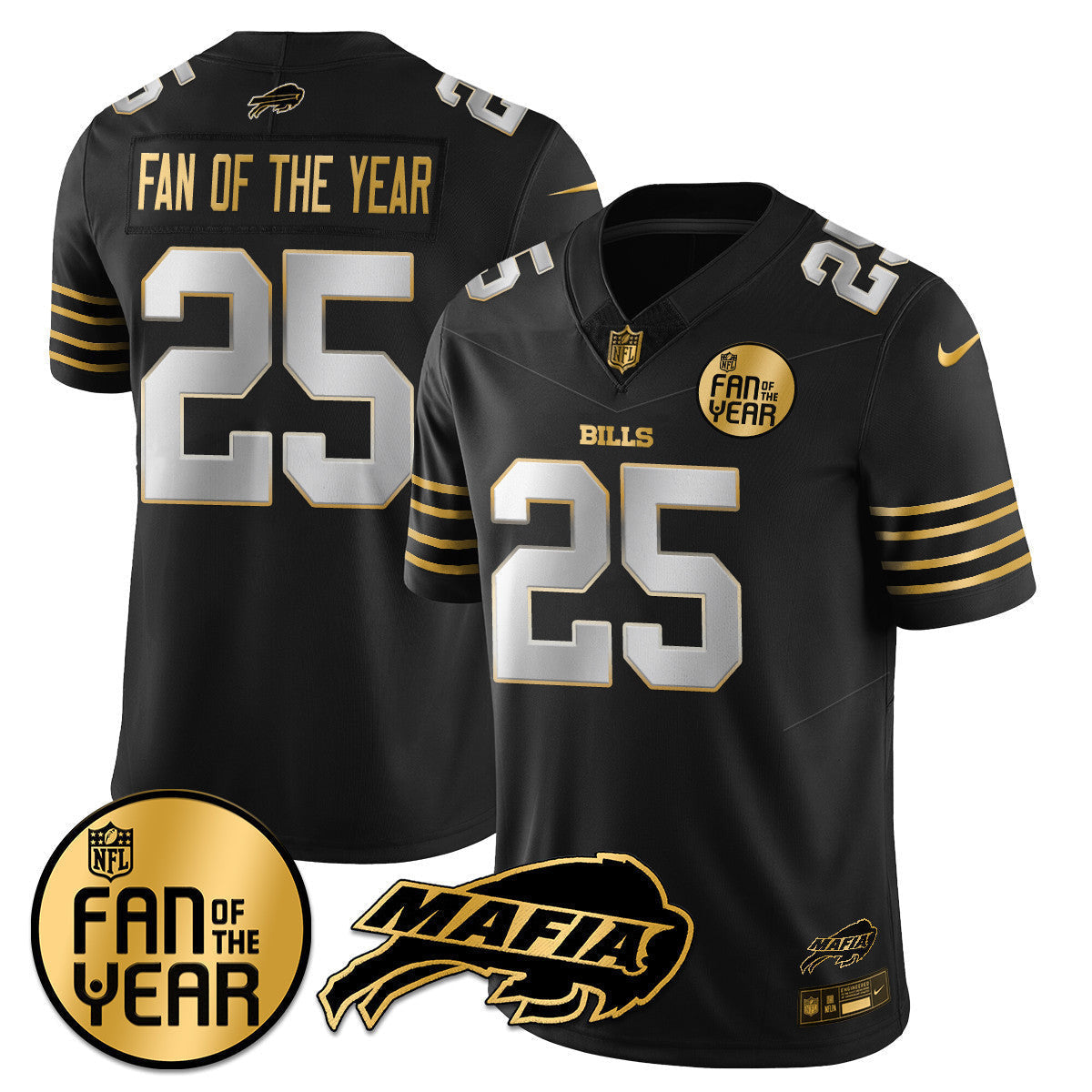 Buffalo Bills "Fan Of The Year" Jersey - All Stitched