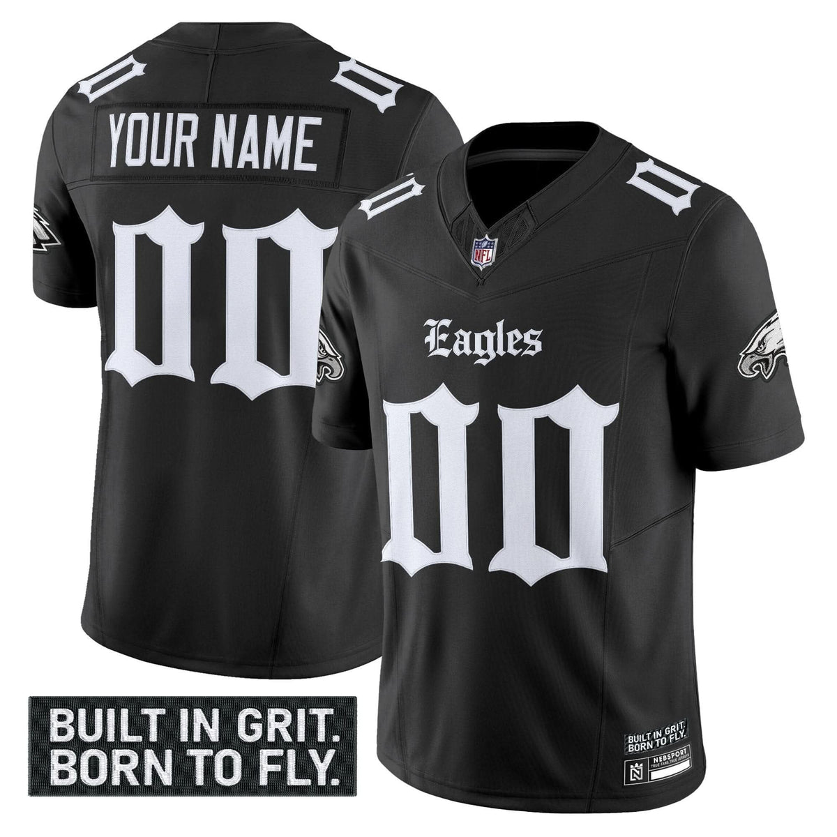 Philadelphia Eagles 'Gothic Philly Edition' Vapor Limited Custom Jersey V2 - All Stitched