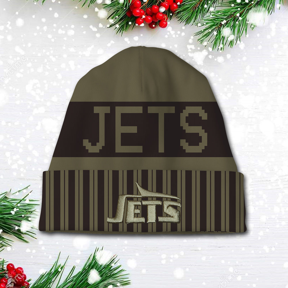 New York Jets 2025 Salute to Service Beanie Hat