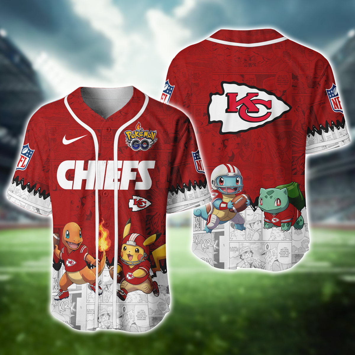 KC Chiefs Pokemon Jersey Limited Edition