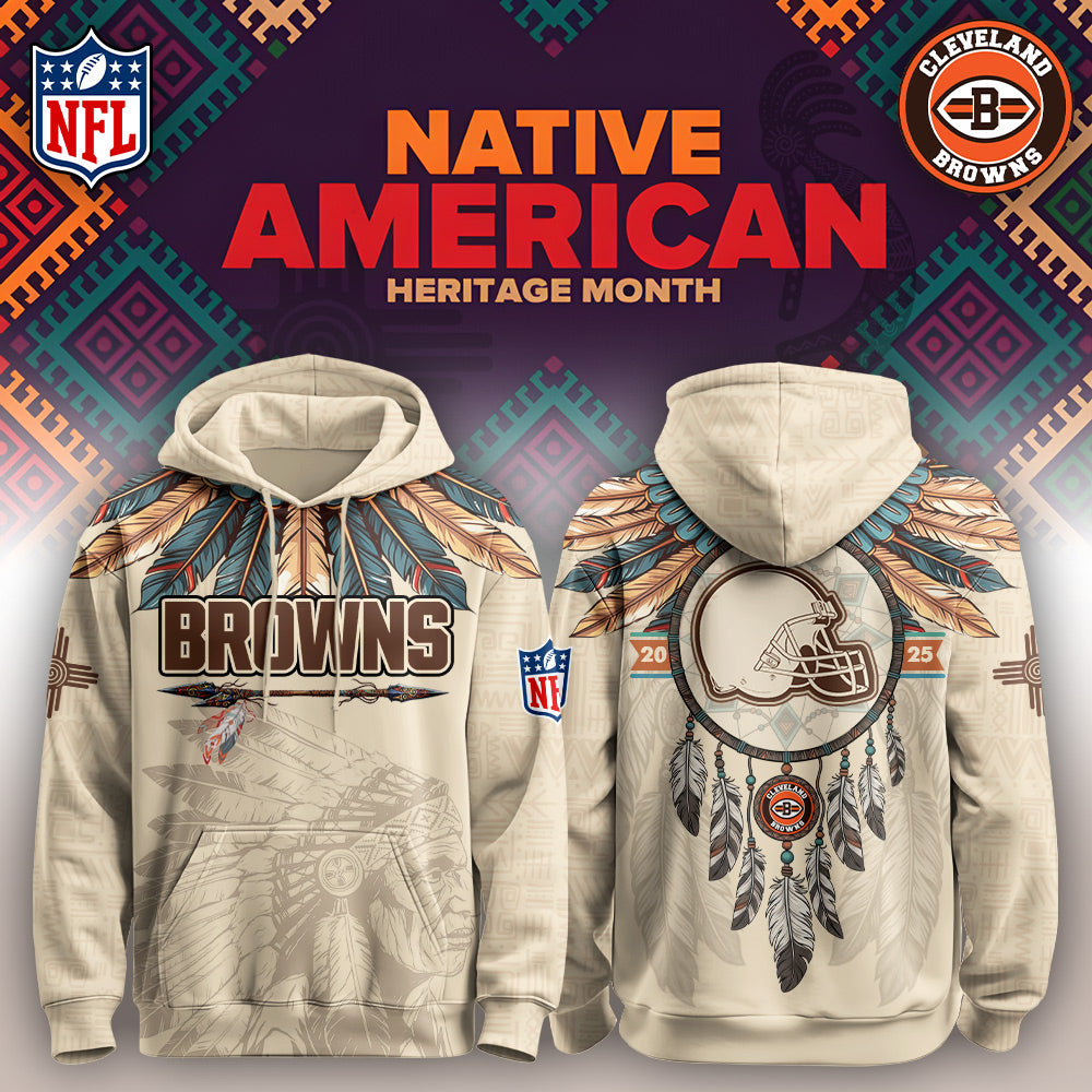 CLE Browns-Native American Heritage Month Limited Editions Hoodie
