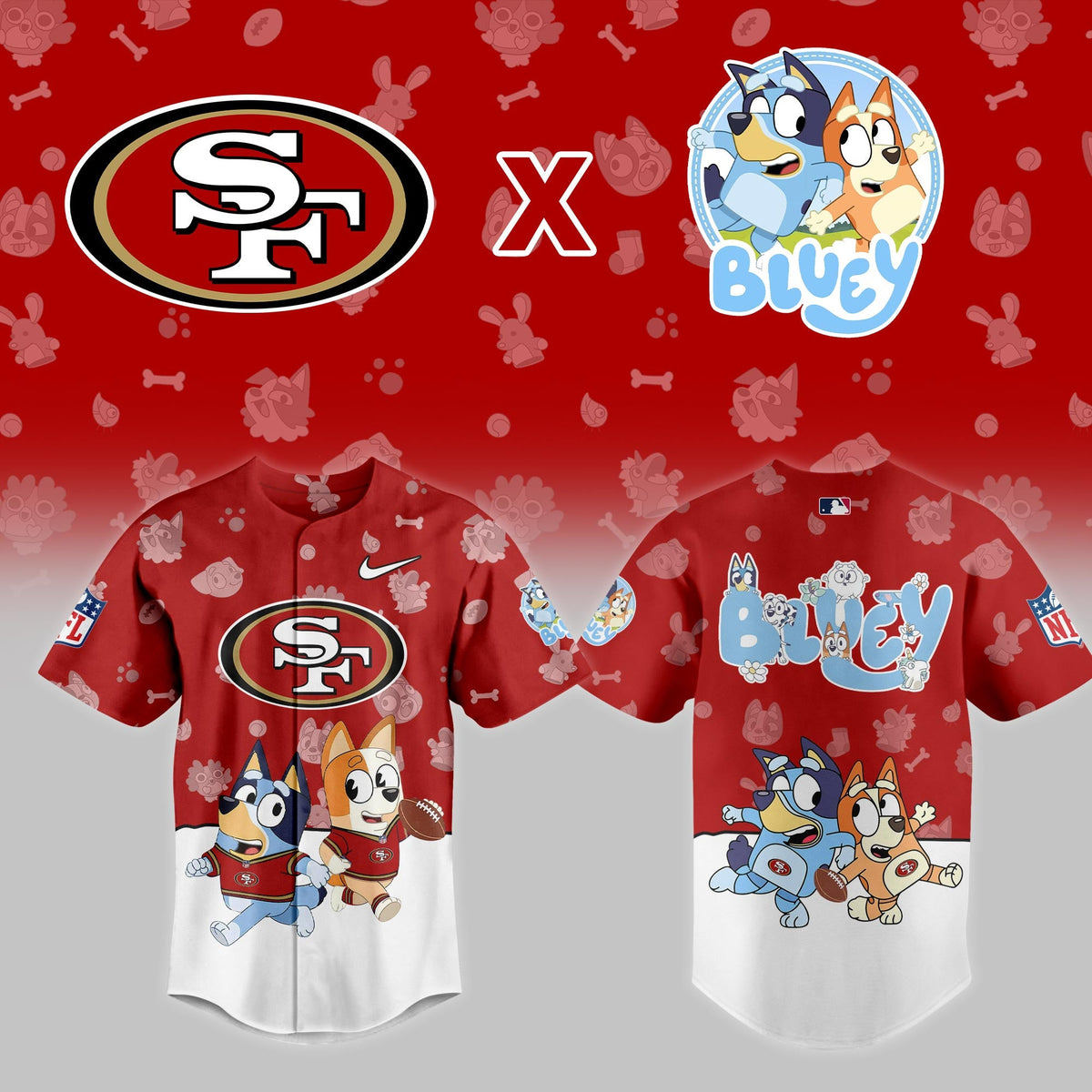 SF.49ers x Bluey Night Limited Jersey