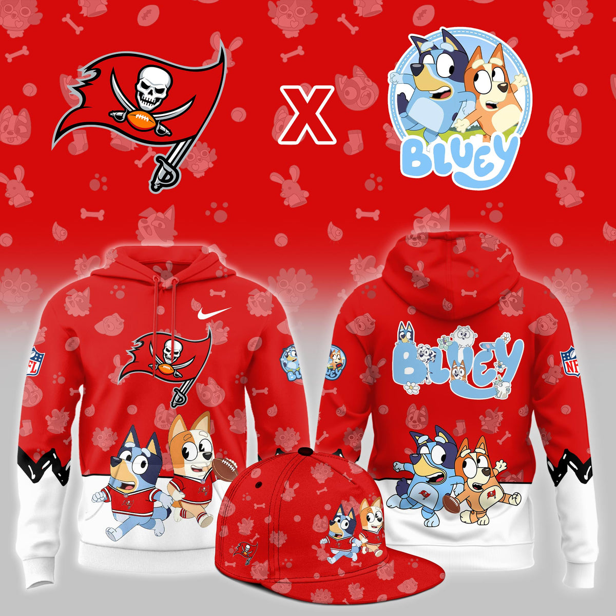 TB.Buccaneers x Bluey Night Limited Hoodie