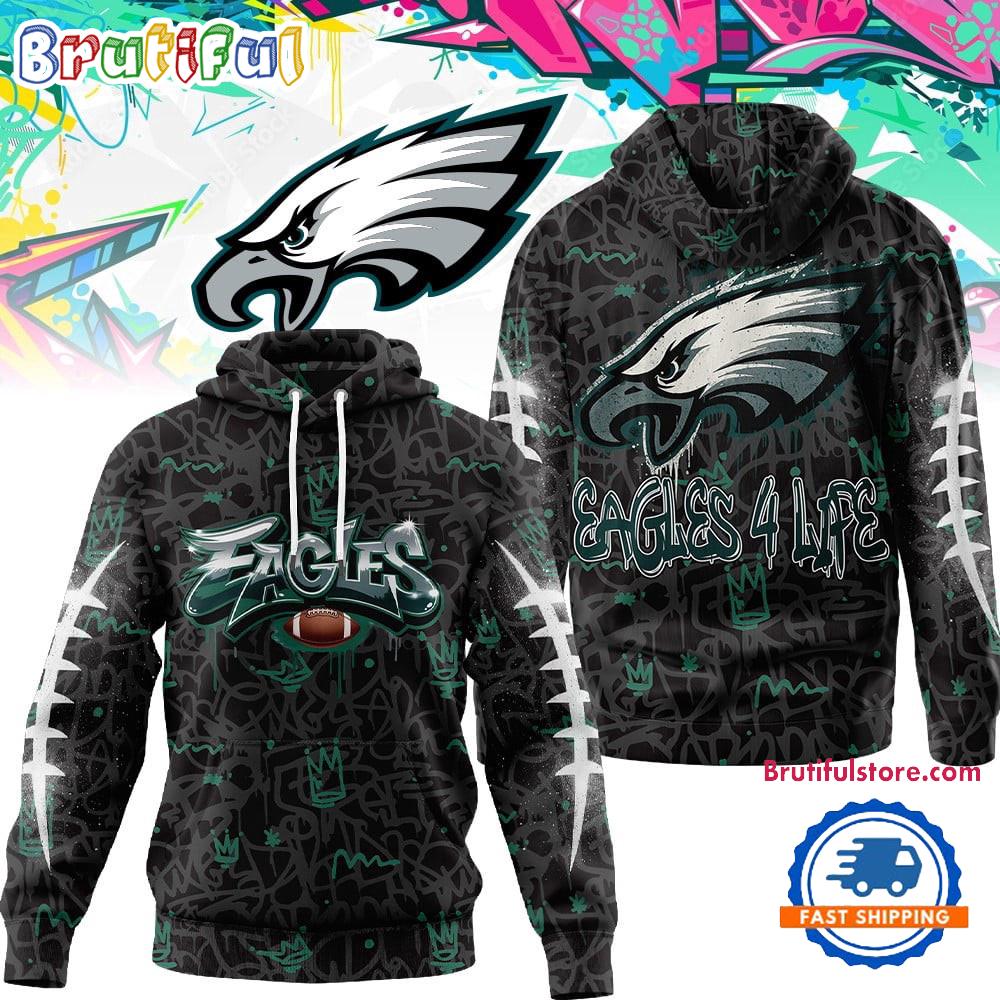 Philadelphia Eagles NFL Special Graffiti My Team 4 Life All Over Print Hoodie Shirt